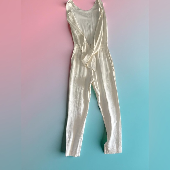 MASSIMO DUTTI WHITE OPEN BACK JUMPSUIT SIZE 2 - Picture 4 of 5